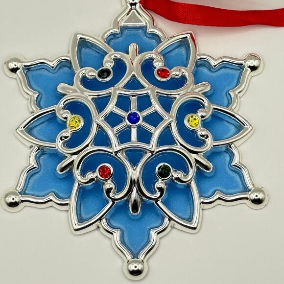 Lenox Merry & Bright Clear Snowflake Christmas Ornament Holiday Decor Festive - Picture 1 of 8